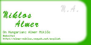miklos almer business card
